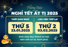 Thông báo lịch nghỉ Tết Nguyên Đán Ất Tị 2025